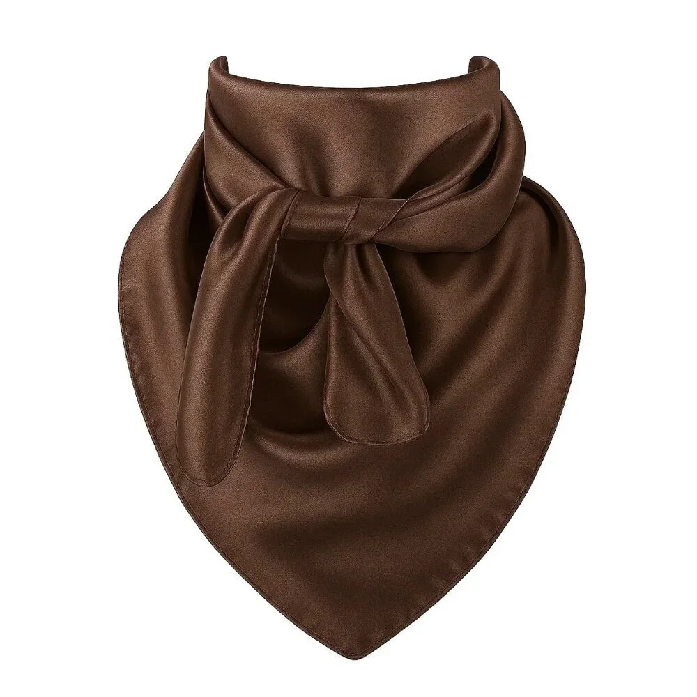 Dark Brown Wild Rag Large Scarf 23x23